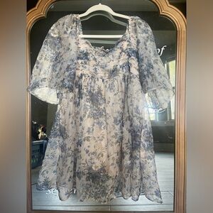 Floral AF Dress Angel Sleeve